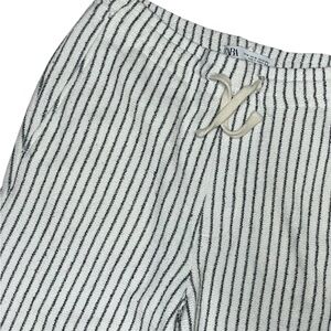 Zara Kids Terry Striped Pull On Pants